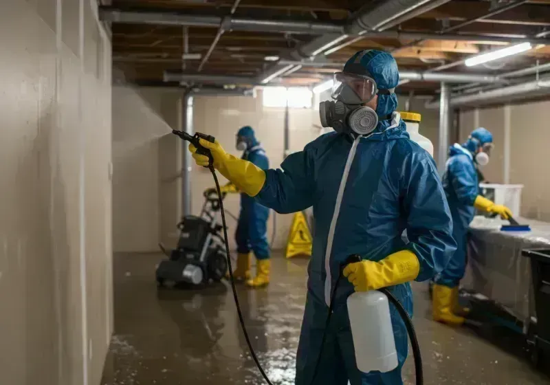 Basement Sanitization and Antimicrobial Treatment process in Washington, IL